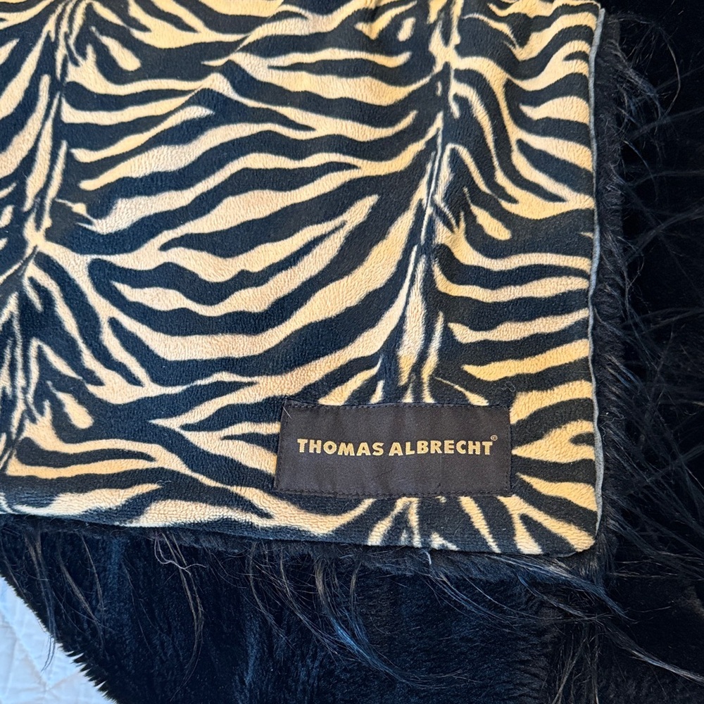Zebra Print Accent Pillow and Throw Blanket